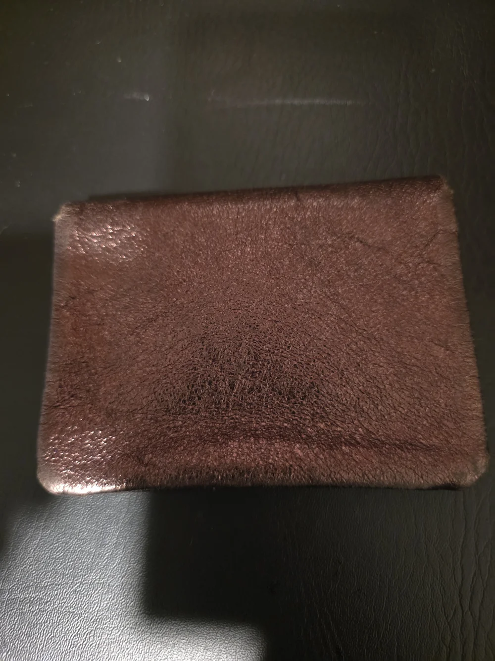 Elegant Brown Card & Key Holder with Snap Closure